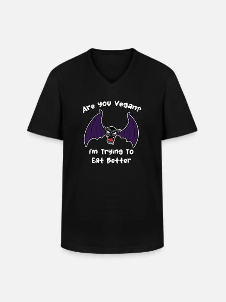Sind Sie Veganer - Männer-T-Shirt mit V-Ausschnitt - Schwarz