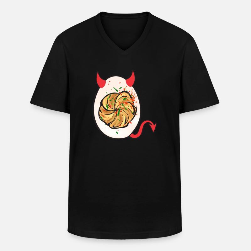 Stuffed Eggs Deviled Eggs - Men's V-Neck T-Shirt - black