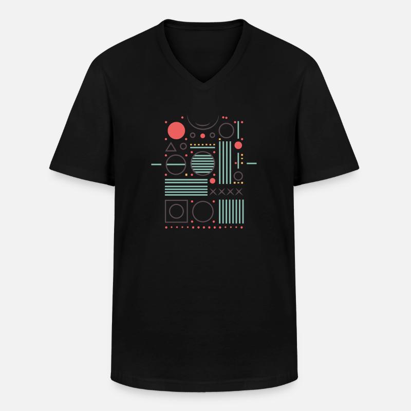 Design "Elementar" - Männer-T-Shirt mit V-Ausschnitt - Schwarz
