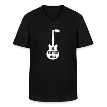 no culture break - Männer-T-Shirt mit V-Ausschnitt - Schwarz - Vorne - AI Model Male 178 dark (178cm)