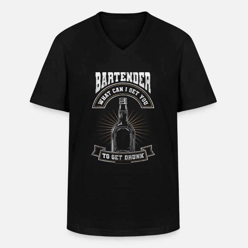 Bar Kellner Mixgetränk Beruf - Männer-T-Shirt mit V-Ausschnitt - Schwarz