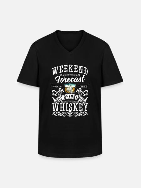 Rum Bottle Drinker Bar - Men's V-Neck T-Shirt - black