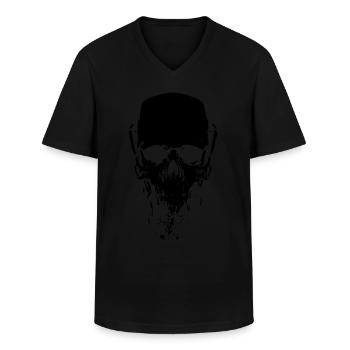 totenkopf - Männer-T-Shirt mit V-Ausschnitt - Schwarz - Vorne - AI Model Male 178 dark (178cm)
