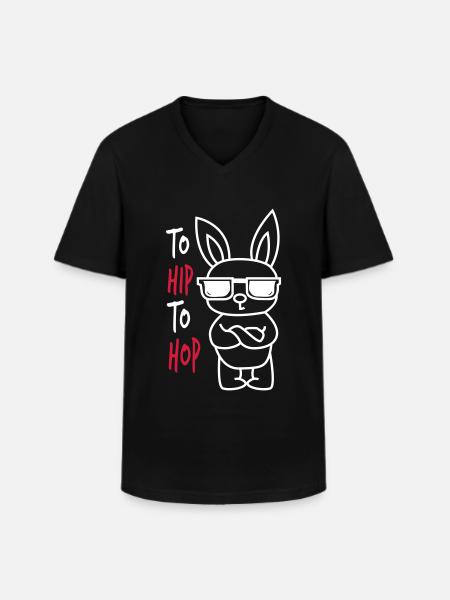 To Hip To Hop Easter - Men's V-Neck T-Shirt - black