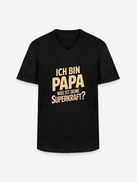 I'm Dad – What's Your Superpower? - Men's V-Neck T-Shirt - black
