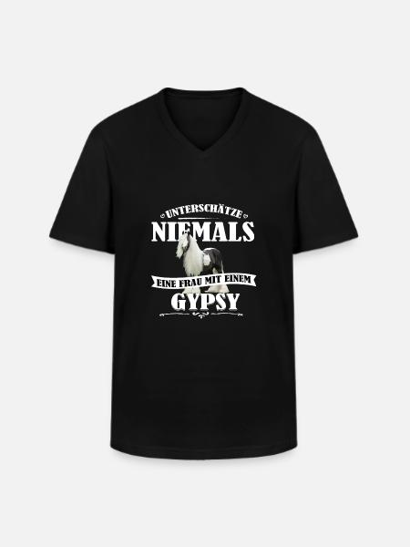 UN Gypsy - Männer-T-Shirt mit V-Ausschnitt - Schwarz