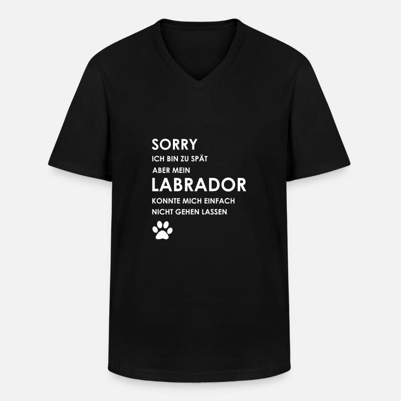 Labrador - Männer-T-Shirt mit V-Ausschnitt - Schwarz