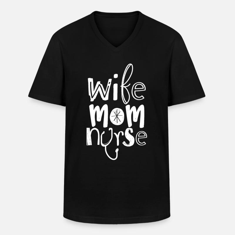 Krankenschwester - Männer-T-Shirt mit V-Ausschnitt - Schwarz