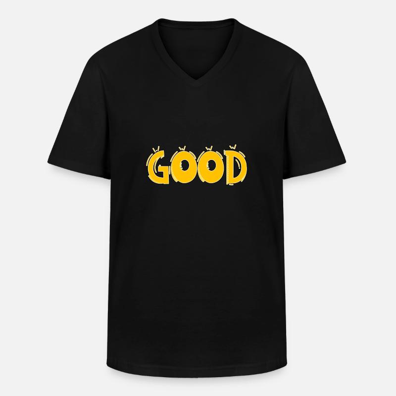 Good - Männer-T-Shirt mit V-Ausschnitt - Schwarz