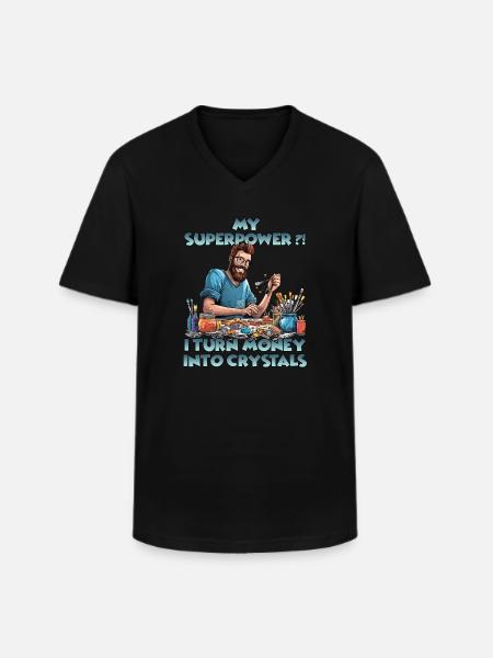 CrystalArtisans Creative crystal growing gift - Men's V-Neck T-Shirt - black