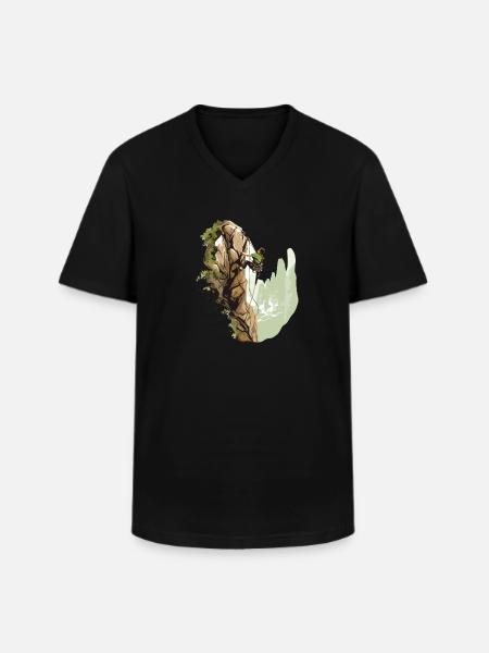 L’art de l’escalade en moulinette - T-shirt col V Homme - noir
