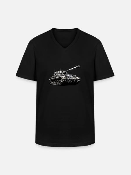 Deutscher schwerer Panzer |Deutsche Panzerwaffe - Männer-T-Shirt mit V-Ausschnitt - Schwarz