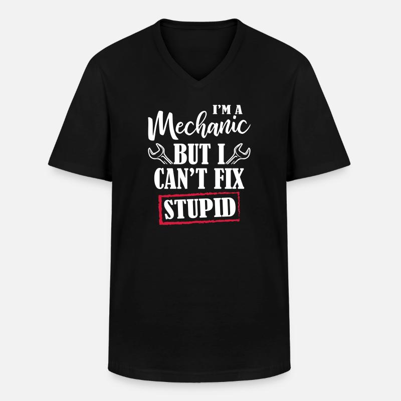 I 'm A Mechanic - Männer-T-Shirt mit V-Ausschnitt - Schwarz