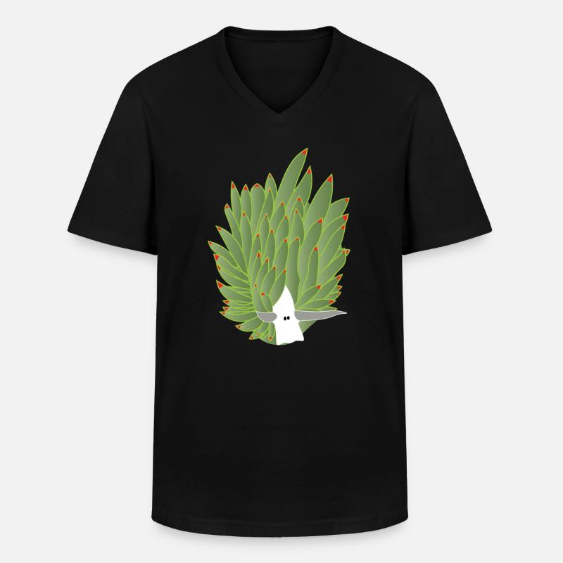Blattschnecke, Blattschaf, Blattschafschnecke - Männer-T-Shirt mit V-Ausschnitt - Schwarz