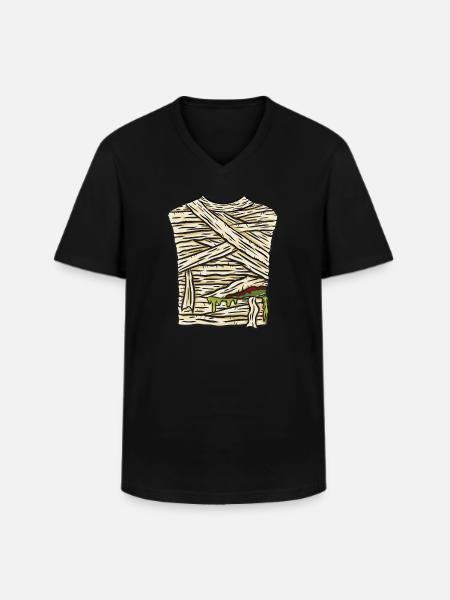 Mummy Costume Halloween - Men's V-Neck T-Shirt - black