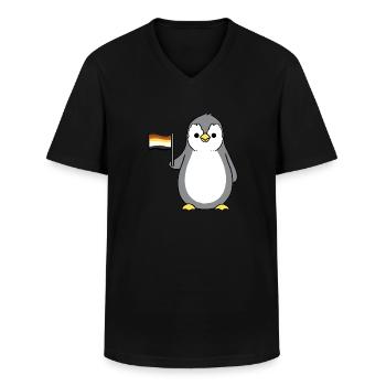 Pinguin Gay Bear Pride - Männer-T-Shirt mit V-Ausschnitt - Schwarz - Vorne - AI Model Male 178 dark (178cm)