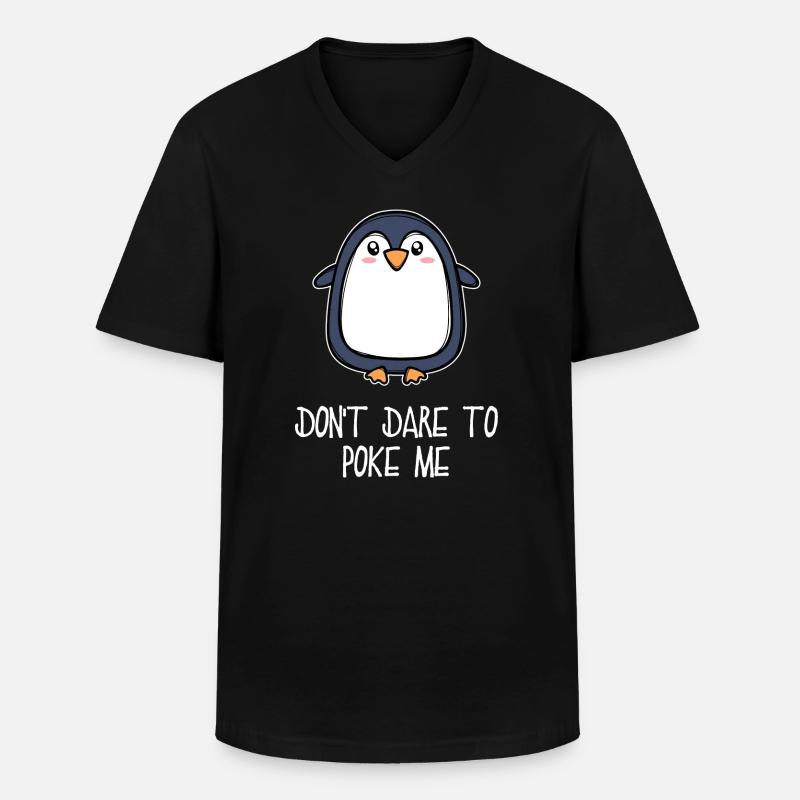 Antarktis Tier süß Pinguin Seevogel Statement - Männer-T-Shirt mit V-Ausschnitt - Schwarz