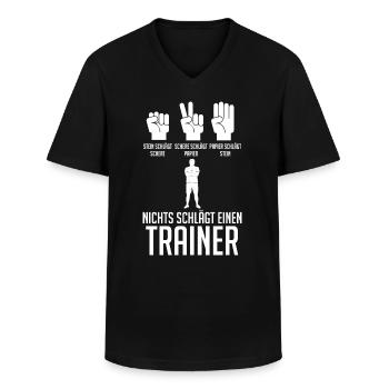 Sportmannschaft Trainer - Männer-T-Shirt mit V-Ausschnitt - Schwarz - Vorne - AI Model Male 178 dark (178cm)
