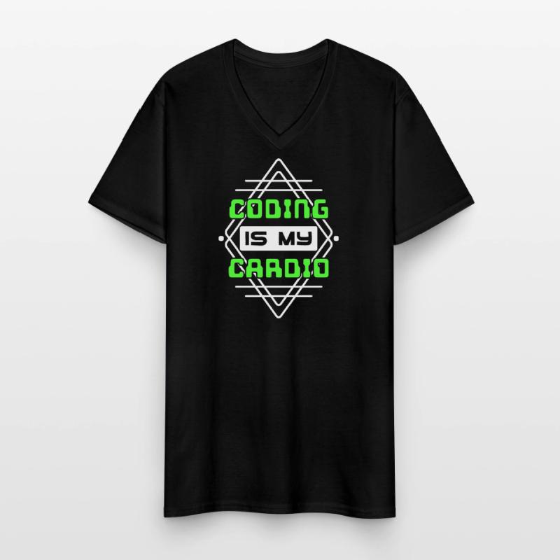 Developer Statement Code Skripting Webentwickler Männer-T-Shirt mit V-Ausschnitt