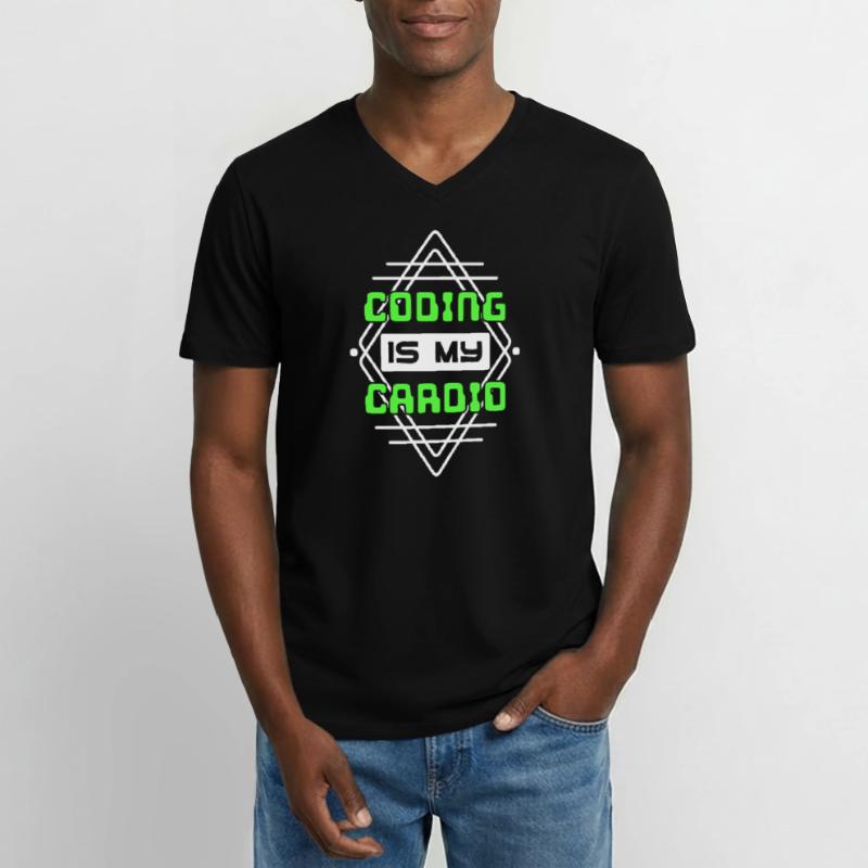 Developer Statement Code Skripting Webentwickler Männer-T-Shirt mit V-Ausschnitt