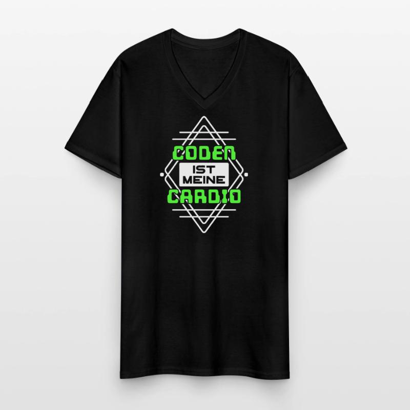 Coden Statement Developer Computerfreak Skripting Männer-T-Shirt mit V-Ausschnitt
