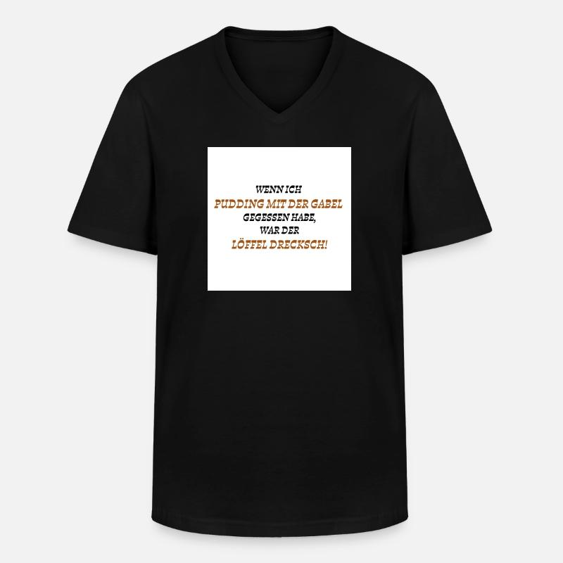 Dreckscher Löffel - Männer-T-Shirt mit V-Ausschnitt - Schwarz