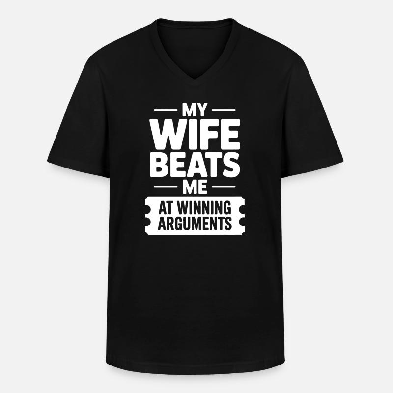 Witty Rivalry: Winning Arguments - Men's V-Neck T-Shirt - black
