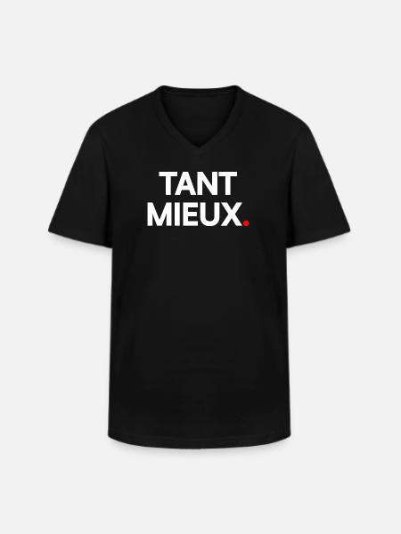 Tant mieux - T-shirt col V Homme - noir