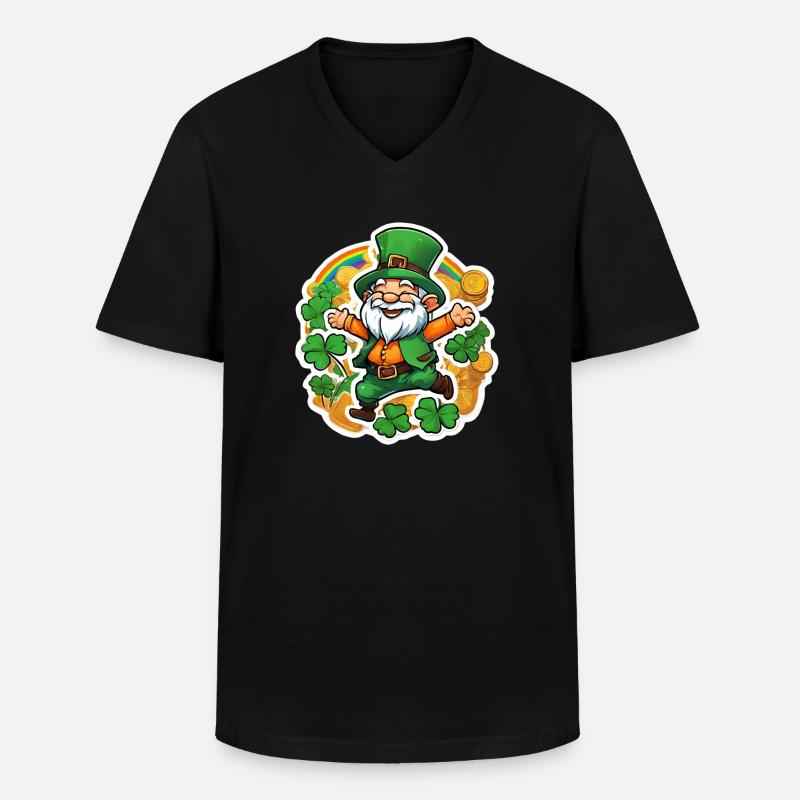 Heiliger Patrick 1 - Männer-T-Shirt mit V-Ausschnitt - Schwarz