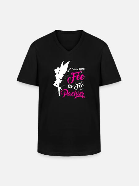 Je Suis Une Fée La Fée Pachier - T-shirt col V Homme - noir