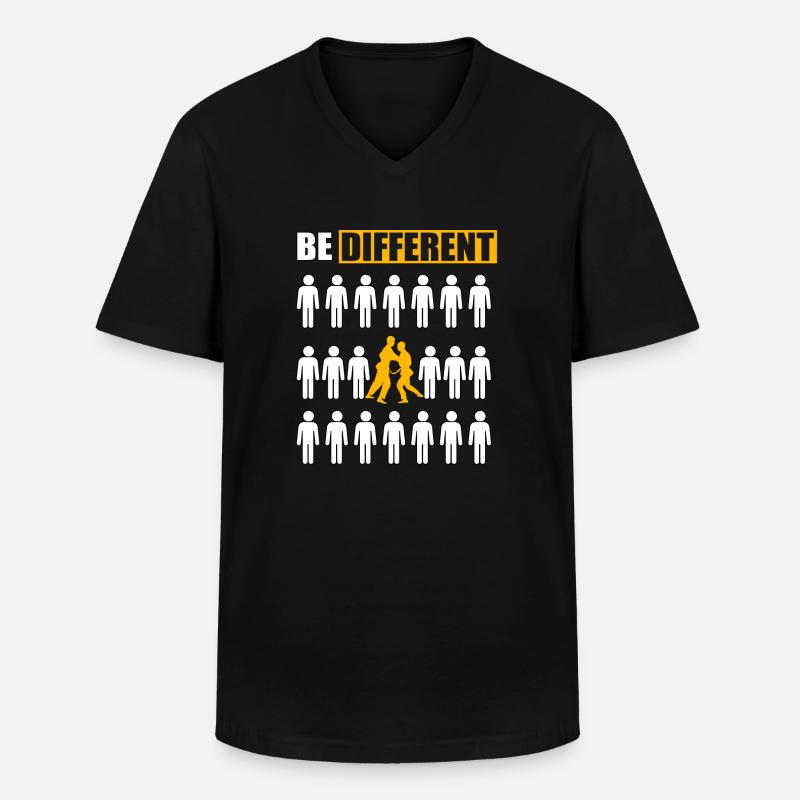 Sei anders Judo - Männer-T-Shirt mit V-Ausschnitt - Schwarz