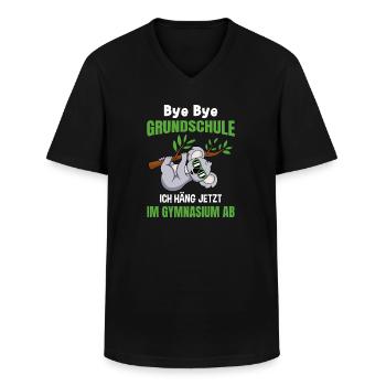 Grundschulabschluss Gymnasium Einschulung 5 Klasse - Männer-T-Shirt mit V-Ausschnitt - Schwarz - Vorne - AI Model Male 178 dark (178cm)