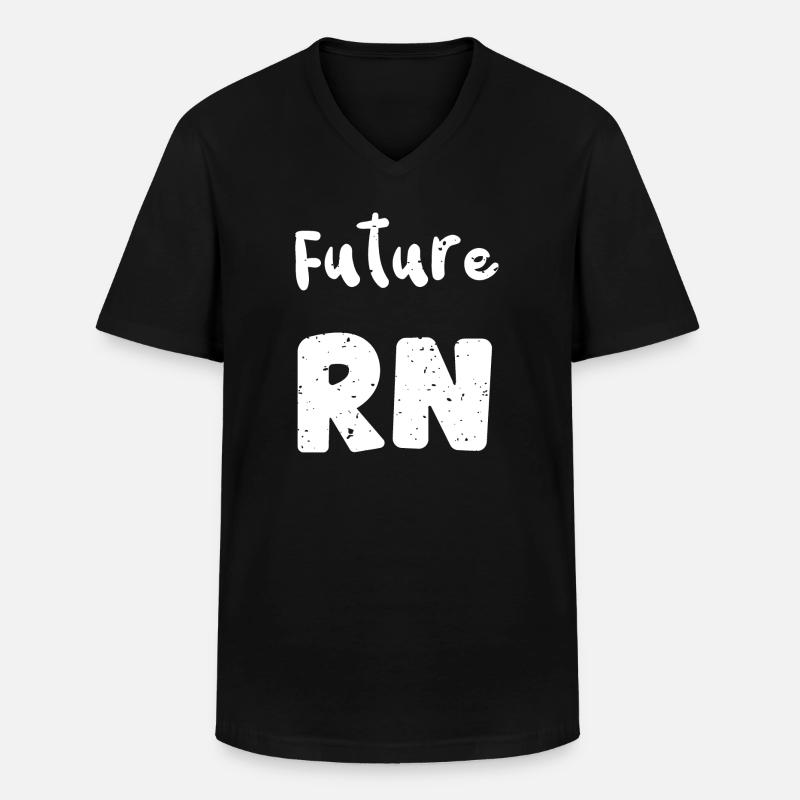 Future Rn - Nurse - Männer-T-Shirt mit V-Ausschnitt - Schwarz