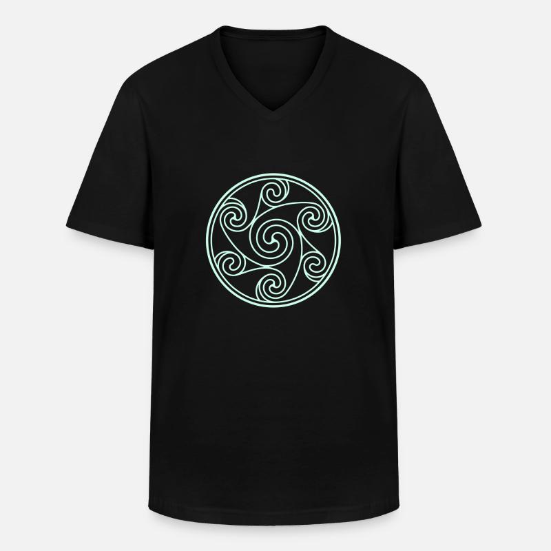 Raeder - Männer-T-Shirt mit V-Ausschnitt - Schwarz