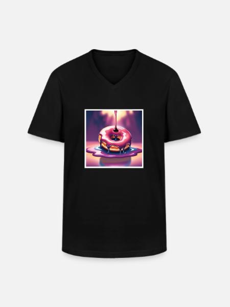 Donut 3 - Männer-T-Shirt mit V-Ausschnitt - Schwarz
