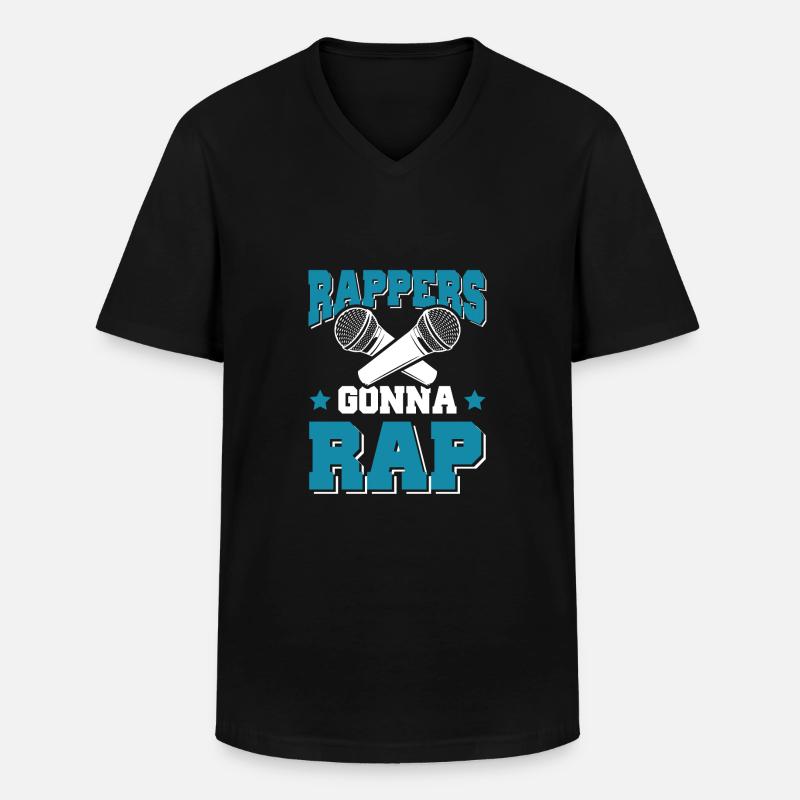 Rappers Rap - Männer-T-Shirt mit V-Ausschnitt - Schwarz