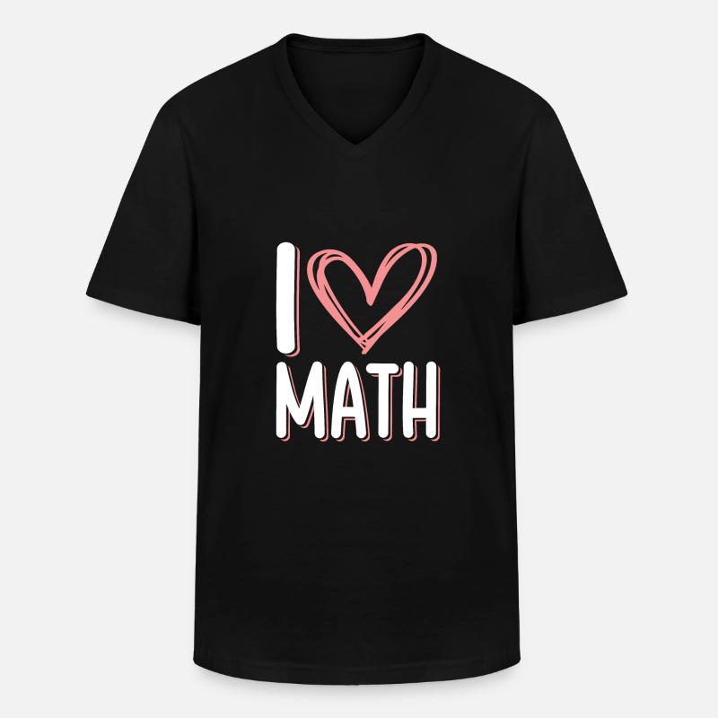 ich liebe mathe - Männer-T-Shirt mit V-Ausschnitt - Schwarz