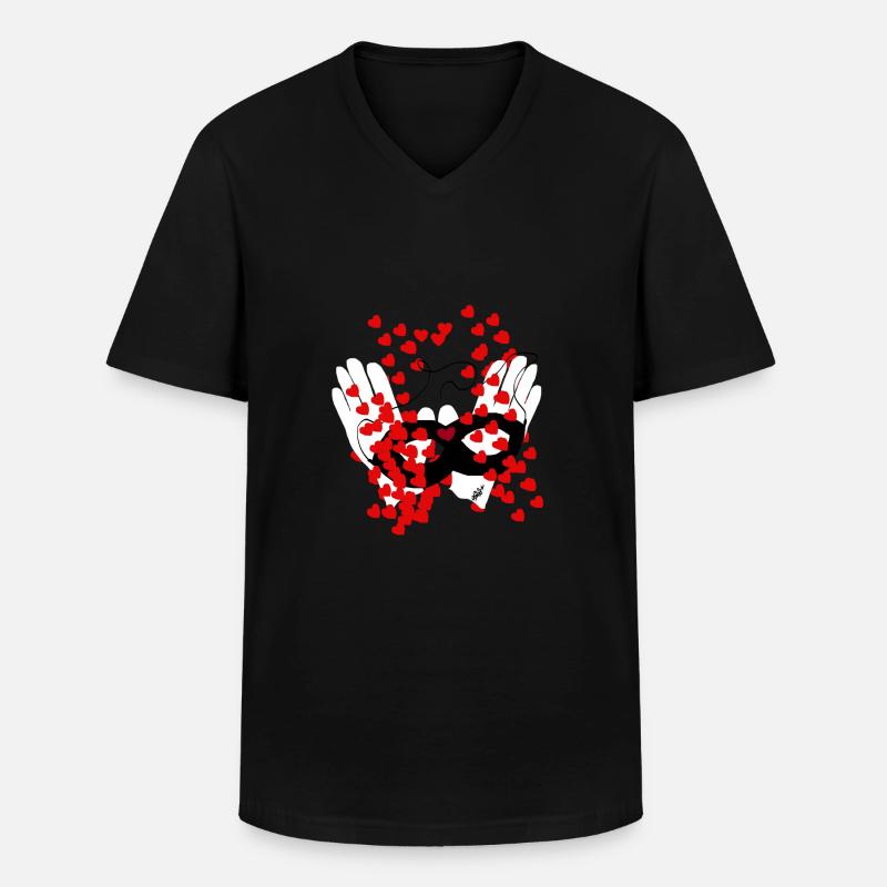 MAG THIEF - Männer-T-Shirt mit V-Ausschnitt - Schwarz
