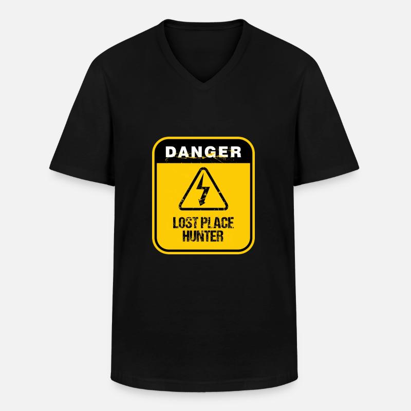 Lost Place Hunter Urbexer Cadeau - T-shirt col V Homme - noir