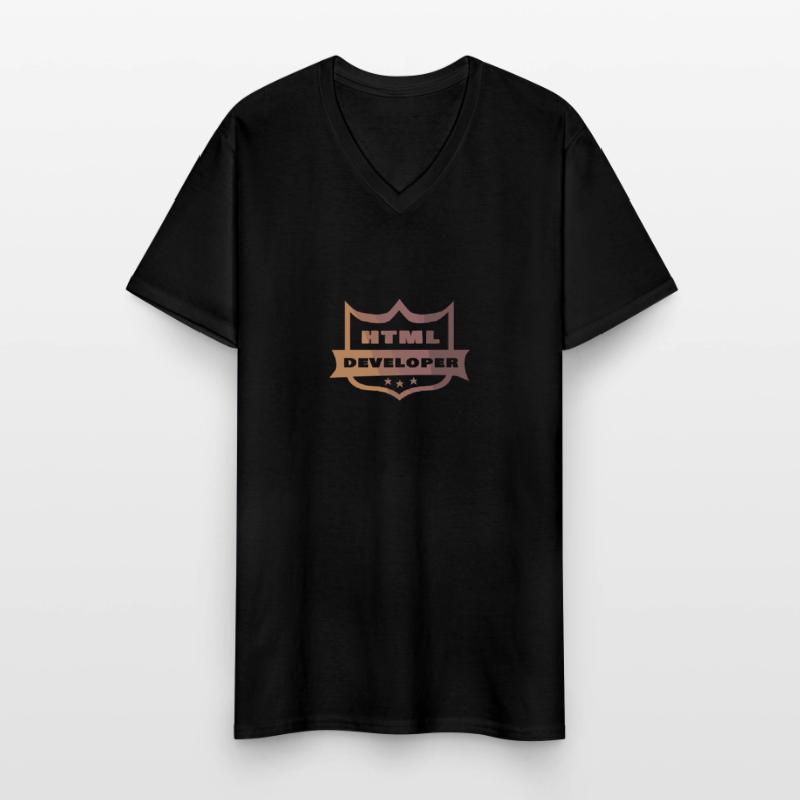HTML Developer Men's V-Neck T-Shirt