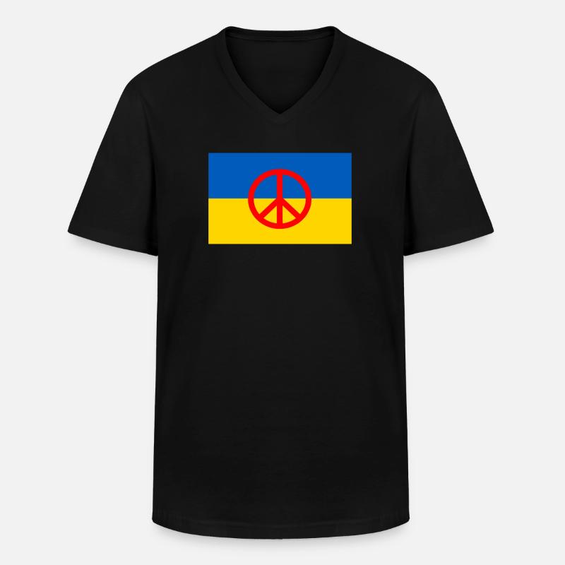 Ukraine - Männer-T-Shirt mit V-Ausschnitt - Schwarz