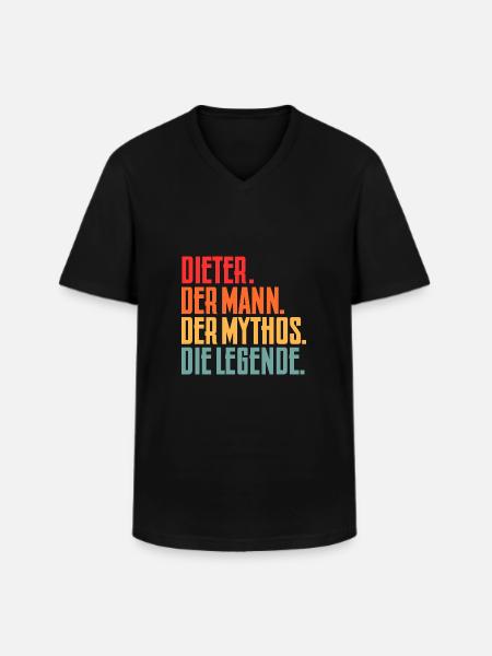 Dieter Geschenkidee - Männer-T-Shirt mit V-Ausschnitt - Schwarz