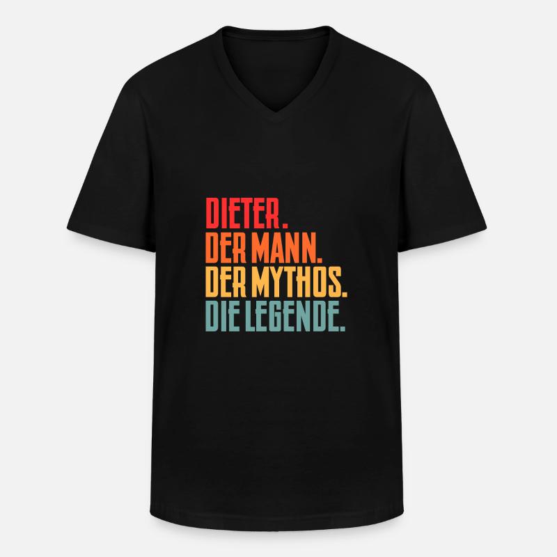 Dieter Geschenkidee - Männer-T-Shirt mit V-Ausschnitt - Schwarz
