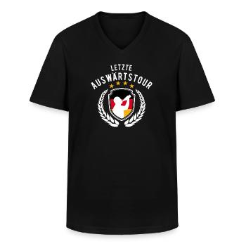 Junggesellenabschied - Letzte Auswärtstour - JGA - Männer-T-Shirt mit V-Ausschnitt - Schwarz - Vorne - AI Model Male 178 dark (178cm)