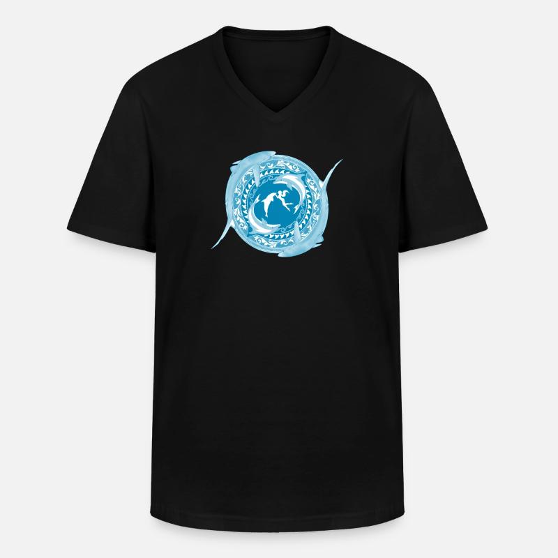 Tochter von Poseidon - Männer-T-Shirt mit V-Ausschnitt - Schwarz