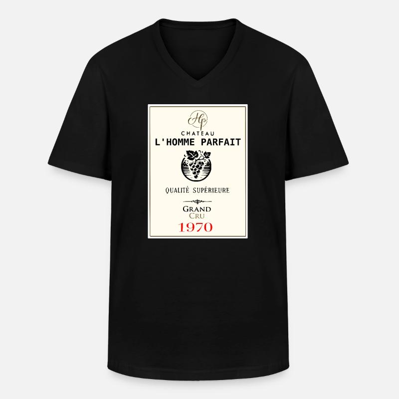 Der perfekte Mann - Männer-T-Shirt mit V-Ausschnitt - Schwarz