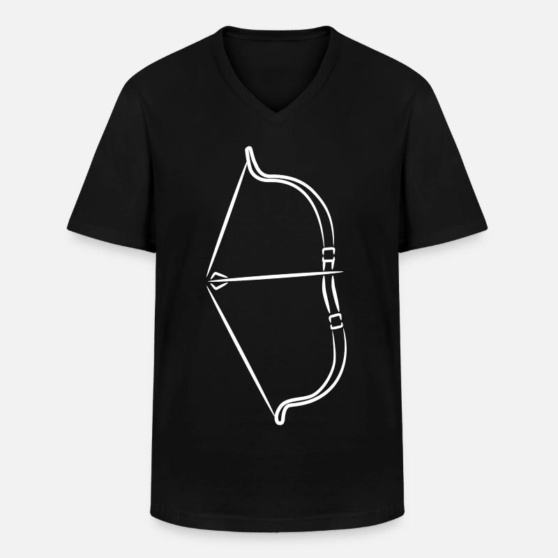 Pfeil und Bogen - Männer-T-Shirt mit V-Ausschnitt - Schwarz