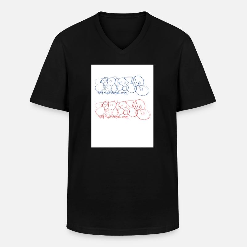 Paris Bubble Paris Throw-up Paris Graffiti - Männer-T-Shirt mit V-Ausschnitt - Schwarz