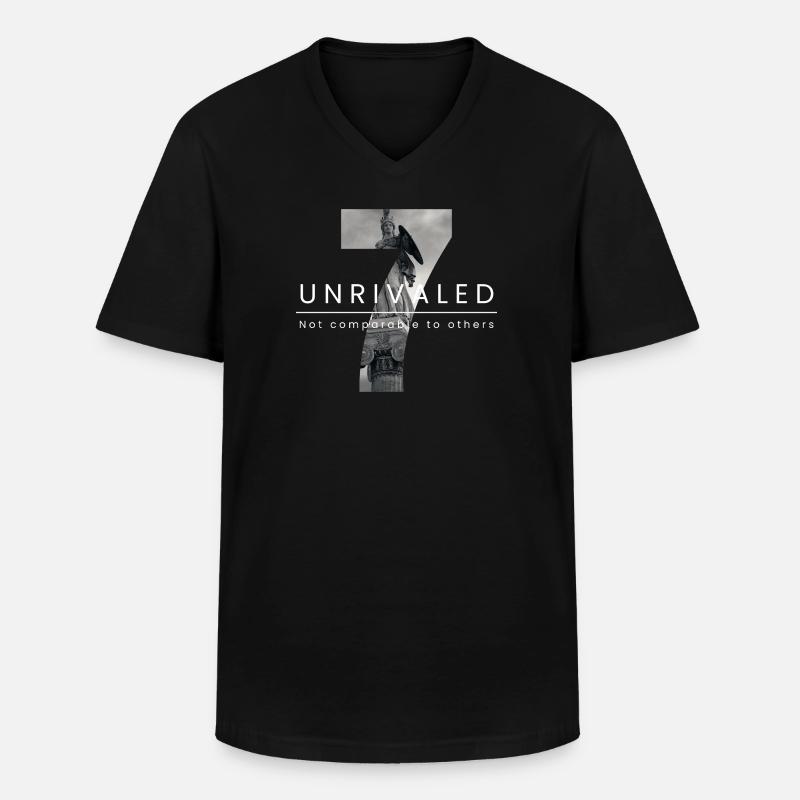 Unvergleichliche Heldenfigur Design - Männer-T-Shirt mit V-Ausschnitt - Schwarz
