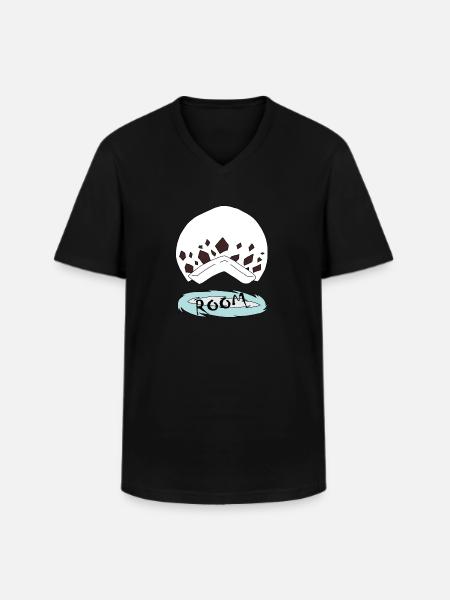 Trafalgar Law hat and room - Men's V-Neck T-Shirt - black